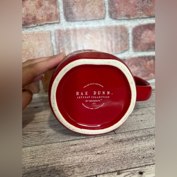 NWOT Rae Dunn red Christmas Holiday mug BRIGHT - Picture 4 of 5